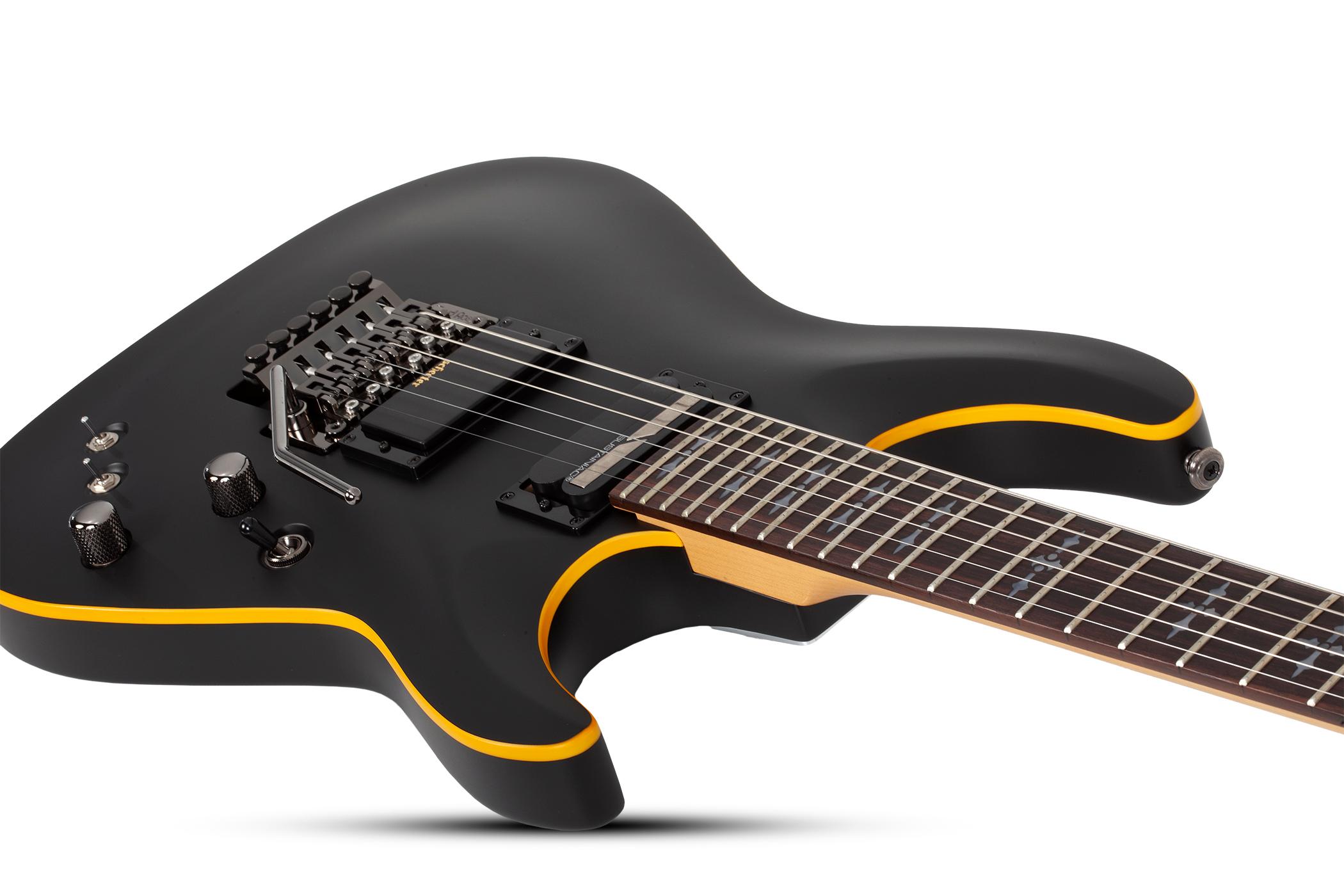 Schecter Demon 6 FR S Electric Guitar in Aged Black Satin with